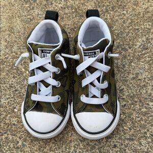 Converse Kids Green Camouflage Sneakers